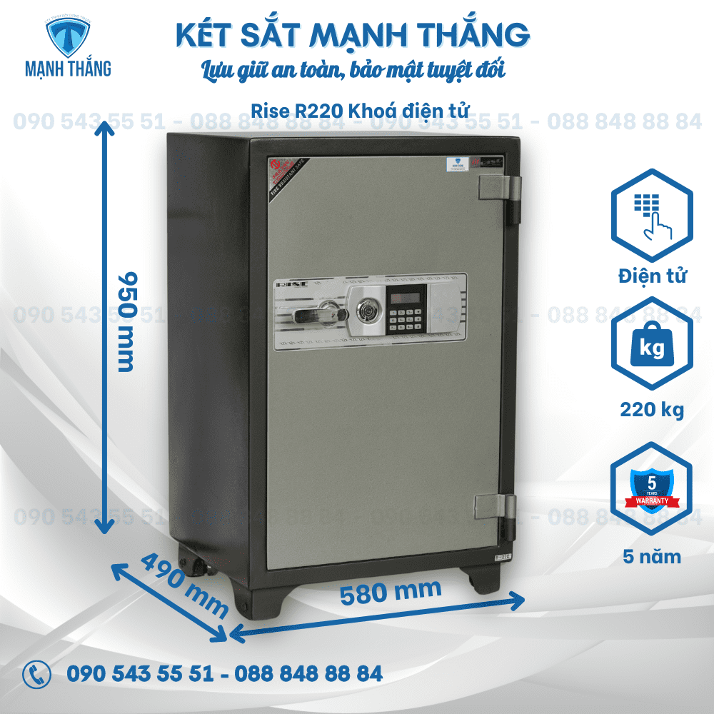 Két sắt Rise R220 Két sắt điện tử Rise R220