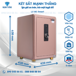 Két sắt thông minh Truly LX W1 hồng