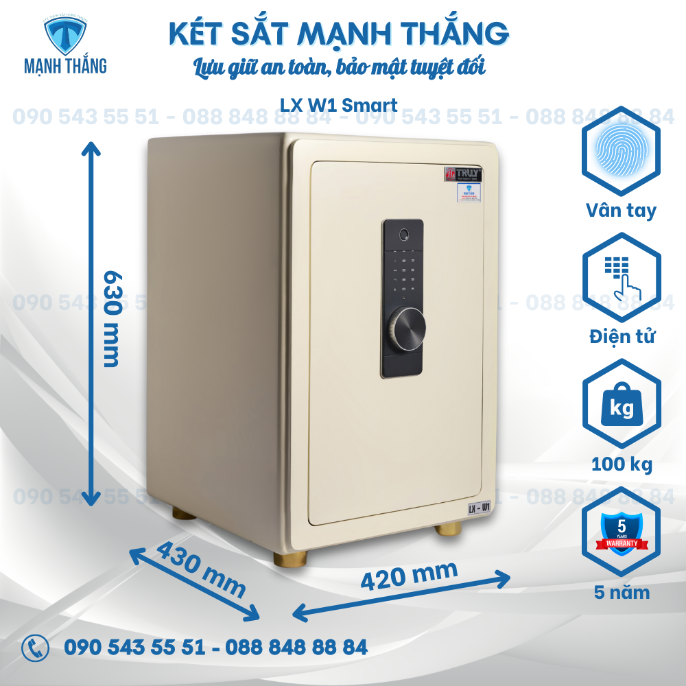 Két Sắt Truly Smart LX W1 két sắt thông minh truly lxm1 trắng