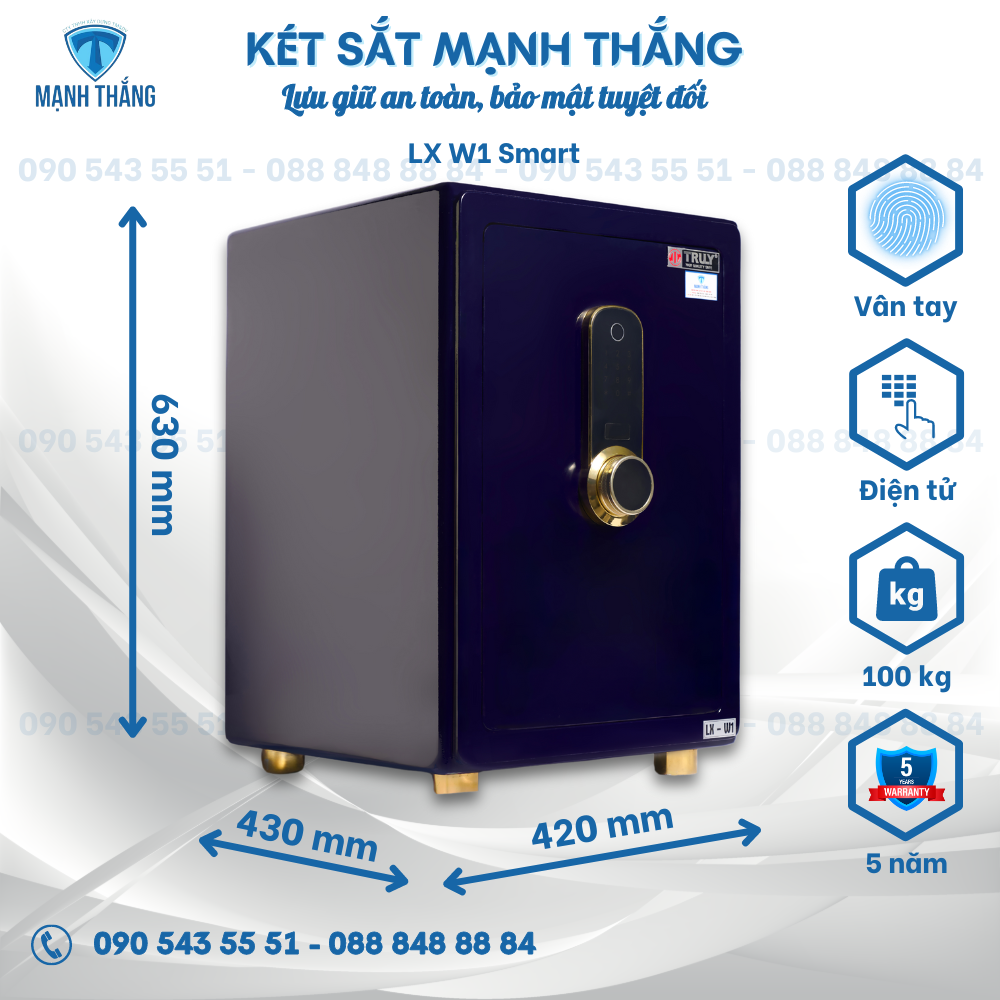Két Sắt Truly Smart LX W1 két sắt thông minh truly lxm1 xanh