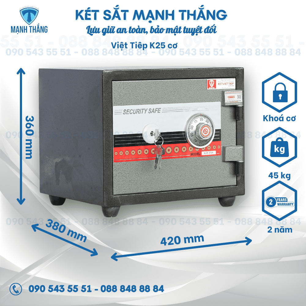 Két sắt Việt Tiệp K25 khóa cơ