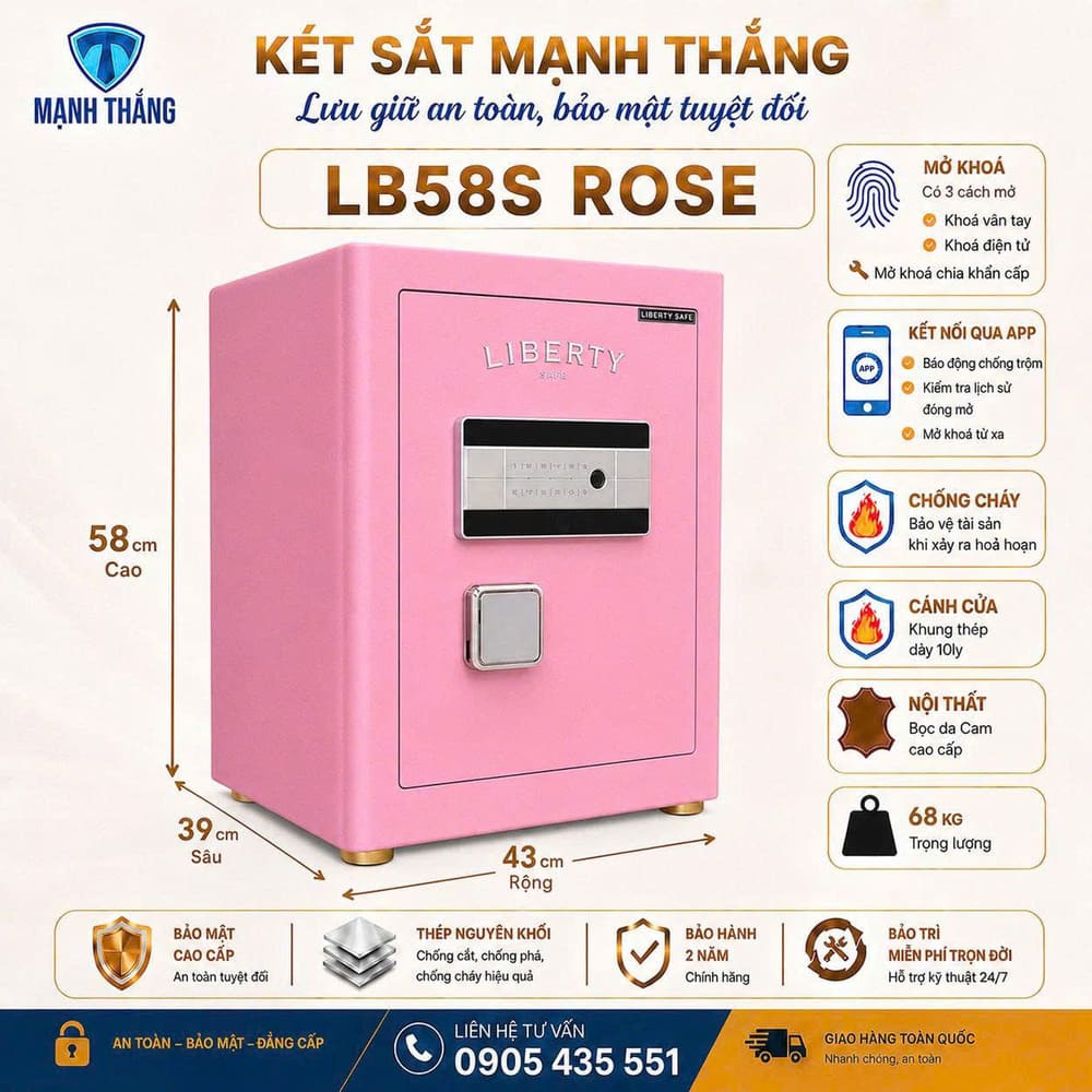 Két sắt Liberty LB58S Két sắt Liberty LB58S rose
