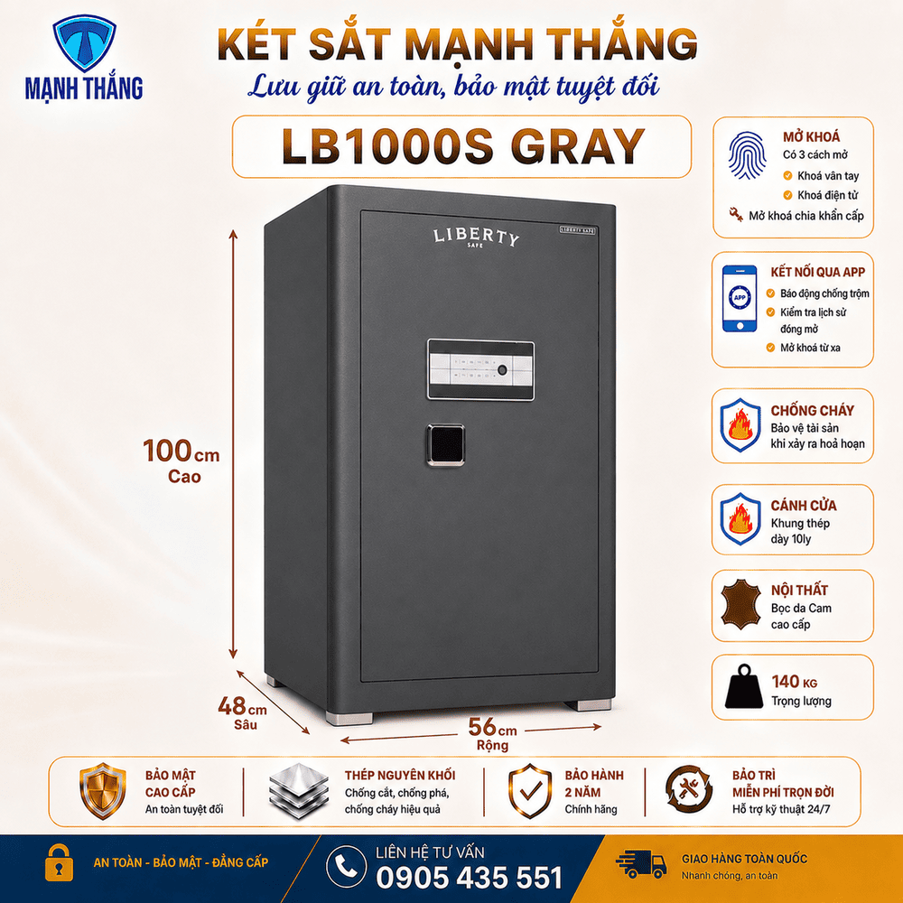 Két sắt Liberty LB1000S gray