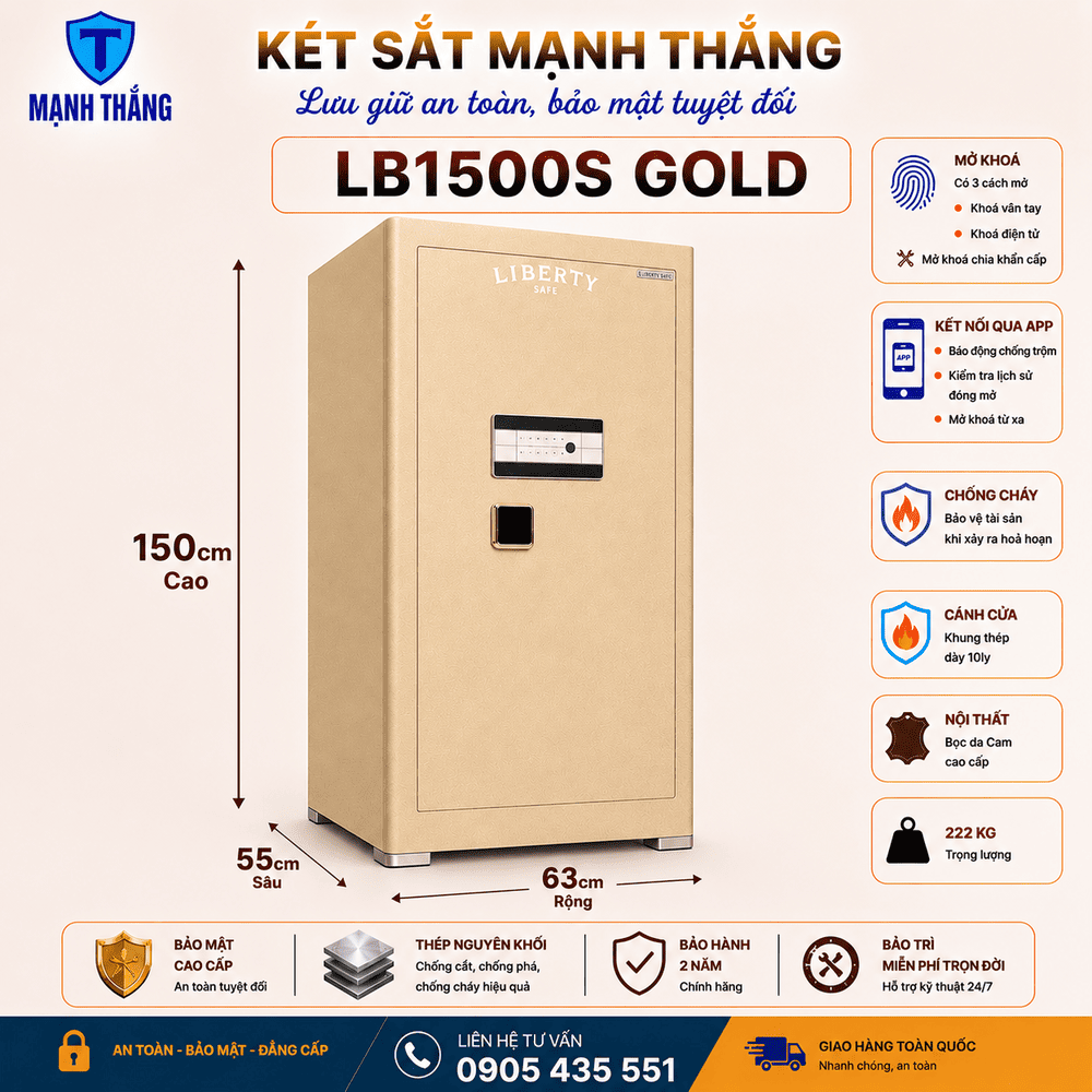 Két sắt Liberty LB1500S Két sắt Liberty LB1500S gold