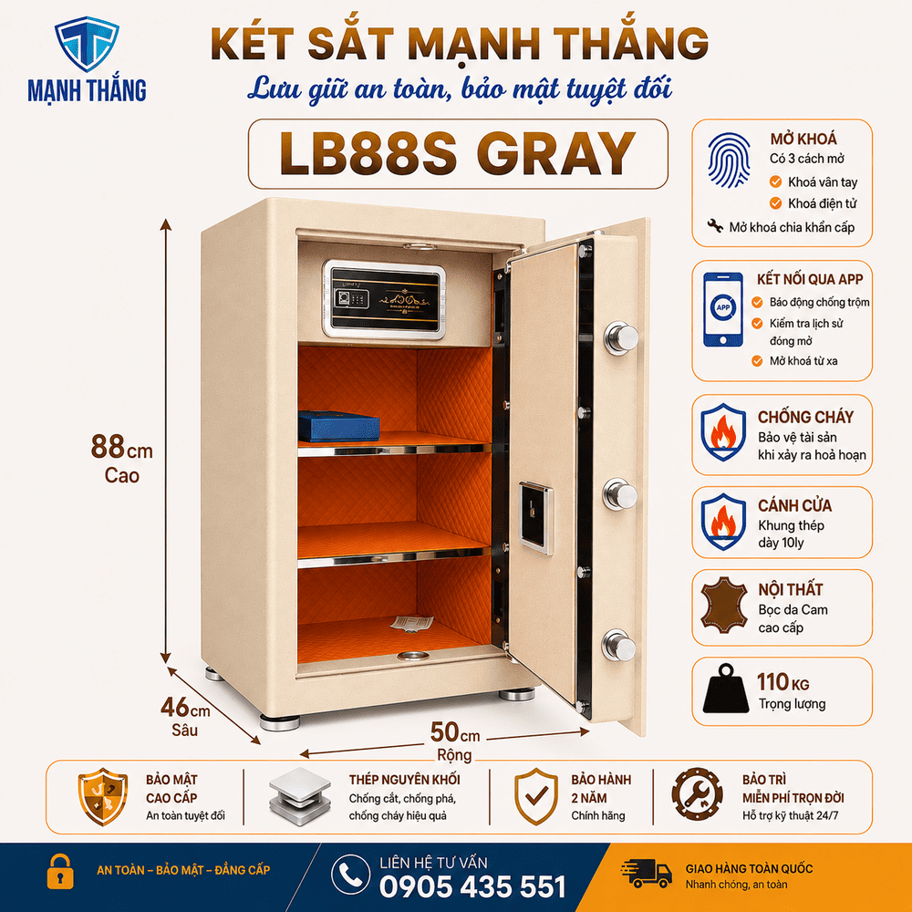 Két sắt Liberty LB88S Két sắt thông minh Liberty LB88S