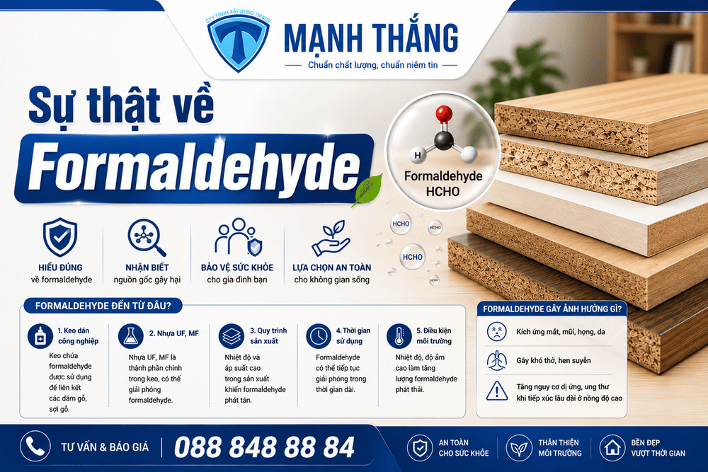 Tấm gỗ công nghiệp có độc hại không? 6 tiêu chuẩn đánh giá chất lượng Sự thật về Formaldehyde