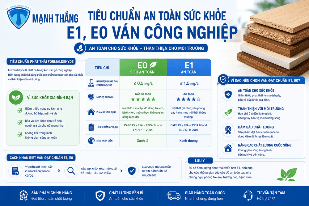 tiêu chuẩn an toàn ván gỗ công nghiệp